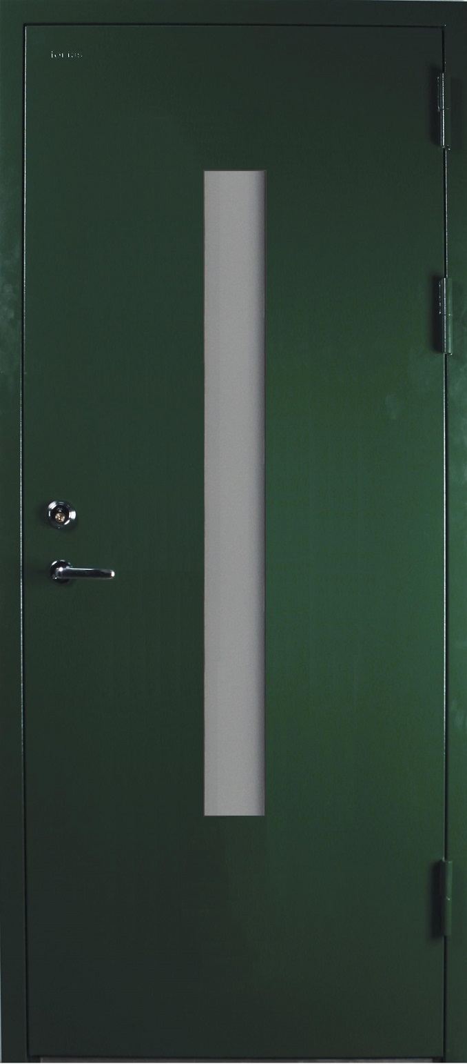 Plieninės durys PDD su langeliu 150x1560